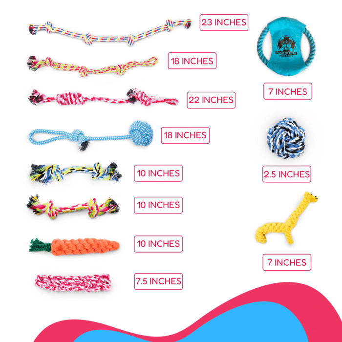 11-Pack Dog Rope Toys – Teething Toys for Small & Medium Dogs - Image 2