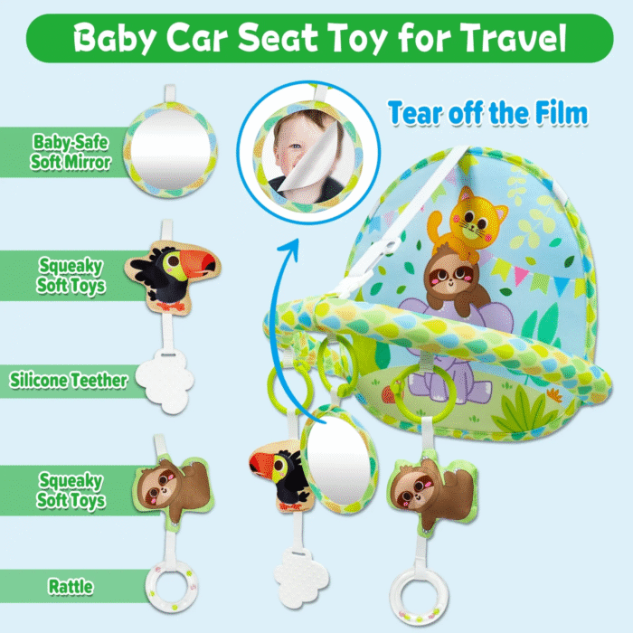 Baby Car Seat Travel Toy – Double-Sided Activity Entertainment for 0-12 Months - Image 3