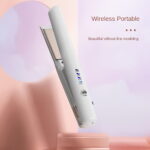 1.18" Ceramic Flat Iron Hair Straightener – Wireless, Rechargeable, Portable (White) - Image 6