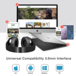 LUXMO Over-Ear Bluetooth Headphones – Wireless Noise-Cancelling Foldable Headset with Mic - Image 6