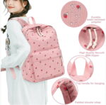 Cute Pink School Backpack – Large Capacity Daypack for Teens & College Students - Image 4