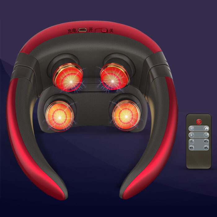 Smart Electric Pulse Back & Neck Massager – 4-Head Pain Relief & Cervical Therapy - Image 12