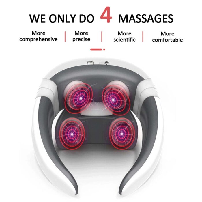 Smart Electric Pulse Back & Neck Massager – 4-Head Pain Relief & Cervical Therapy - Image 4