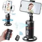 Auto Face Tracking Phone Tripod – 360° Rotation, No App Needed, Smart Camera Stand