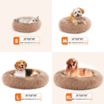 24-Inch Non-Slip round Fluffy Plush Pet Bed - Image 5