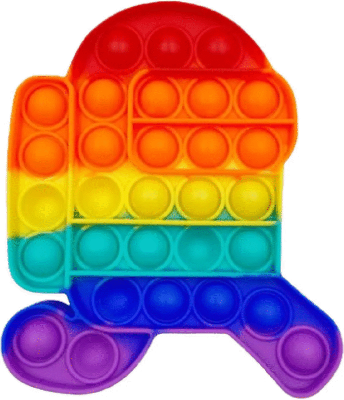 6-Pack Push Pop Fidget Toys – Anti-Anxiety Bubble Pop Stress Relievers, Silicone - Image 6