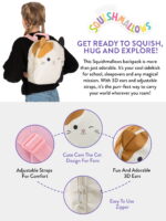 Cam the Cat Backpack Cream 3D Ears One Size - Image 6