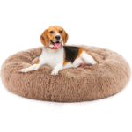 24-Inch Non-Slip round Fluffy Plush Pet Bed - Image 3