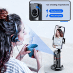 Auto Face Tracking Phone Tripod – 360° Rotation, No App Needed, Smart Camera Stand - Image 2