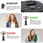 Auto Face Tracking Phone Tripod – 360° Rotation, No App Needed, Smart Camera Stand - Image 5