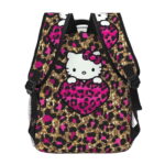 Hello Kitty Pink Leopard Backpack – Casual Laptop & School Travel Bag - Image 5