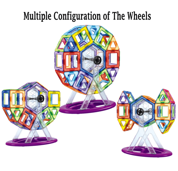 106-Piece Magnetic Tiles Set – STEM 3D Building Toys for Ages 3+ - Image 6