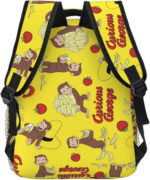 Curious George Anime Backpack – Funny Laptop & Daypack for Men & Women - Image 5