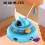 4 in 1 Indoor Interactive Cat Toy with Laser & Retractable Feather Wand - Image 5