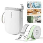 Mini Bluetooth Wireless Label Printer with Tape, Pink - Image 8