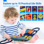 Montessori Busy Board Toy – Educational Learning Toy for Toddlers Ages 1-3 - Image 7