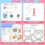 Portable Mini Bluetooth Thermal Printer – 6 Rolls Paper, Inkless Printing for Android & iOS - Image 5