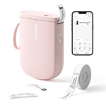 Mini Bluetooth Wireless Label Printer with Tape, Pink - Image 12