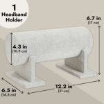 Velvet Headband Organizer Stand – Hair Accessory Storage & Display for Girls & Women (Gray) - Image 5