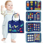 Montessori Busy Board Toy – Educational Learning Toy for Toddlers Ages 1-3