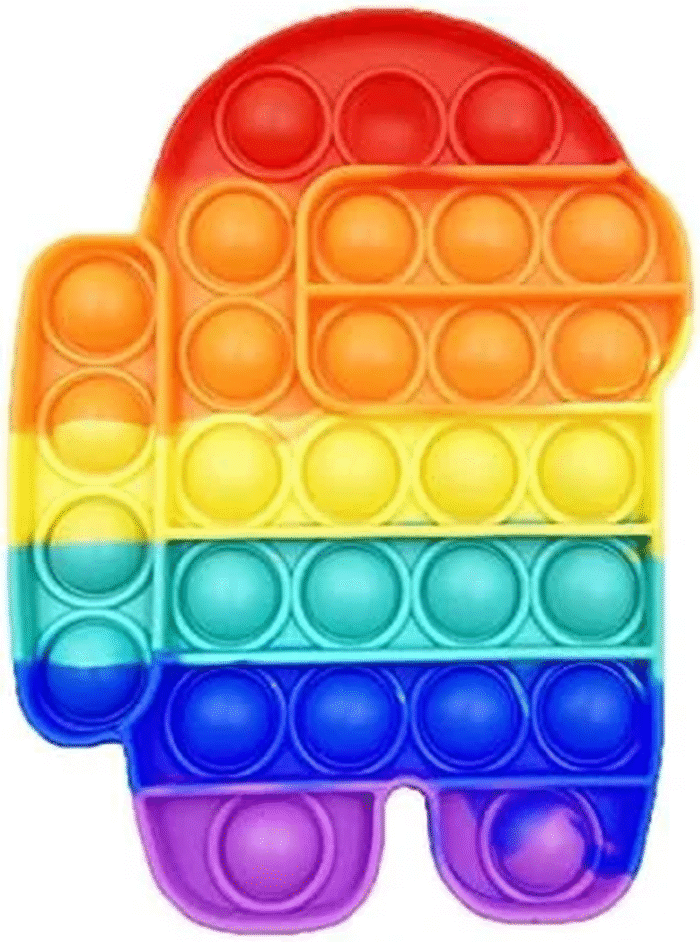 6-Pack Push Pop Fidget Toys – Anti-Anxiety Bubble Pop Stress Relievers, Silicone - Image 9