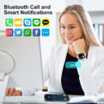 Smartwatch for Women – 1.69" Fitness Tracker, Call & Message Alerts, IP67 Waterproof (Gold/Pink) - Image 2