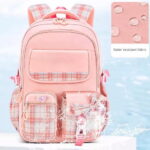 Girls 30L School Backpack – Waterproof Bookbag for Kids & Teens, Pink - Image 9
