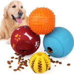 4 Pack Large Dog Treat Ball, Interactive Food Dispensing Puppy Puzzle Toy, Natural Rubber - Image 2