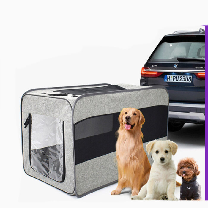 Portable Pet Travel Carrier Bag – Foldable with Safety Zippers - Image 3