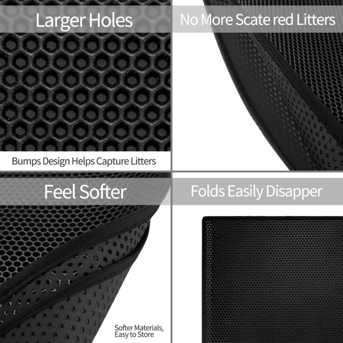 Kitty Cat Litter Mat – Double Layer Honeycomb, Waterproof, Non-Slip, Washable - Image 11