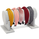 Velvet Headband Organizer Stand – Hair Accessory Storage & Display for Girls & Women (Gray) - Image 2
