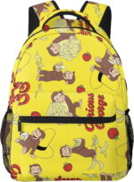 Curious George Anime Backpack – Funny Laptop & Daypack for Men & Women - Image 7