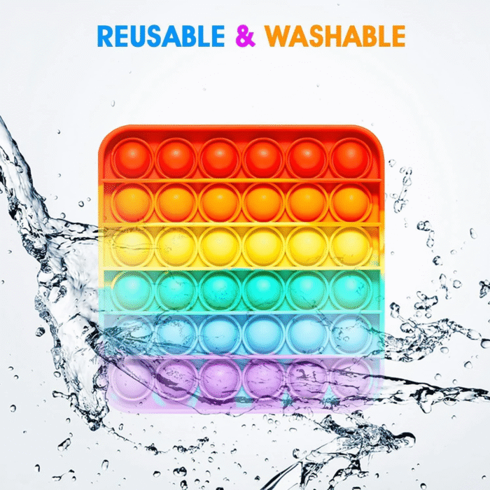 6-Pack Push Pop Fidget Toys – Anti-Anxiety Bubble Pop Stress Relievers, Silicone - Image 13