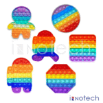 6-Pack Push Pop Fidget Toys – Anti-Anxiety Bubble Pop Stress Relievers, Silicone - Image 5