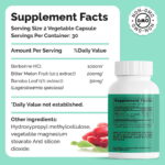 Berberine Supplement 1000Mg Weight Management, 60 Capsules - Image 4
