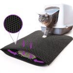 Kitty Cat Litter Mat – Double Layer Honeycomb, Waterproof, Non-Slip, Washable