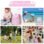 Kawaii Printed School Backpack – Lightweight, Waterproof, Pink Unicorn Design - Image 4