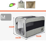 Portable Pet Travel Carrier Bag – Foldable with Safety Zippers - Image 8