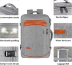 40L Carry-On Travel Backpack – TSA-Approved, Expandable, Water-Resistant with 3 Packing Cubes - Image 8