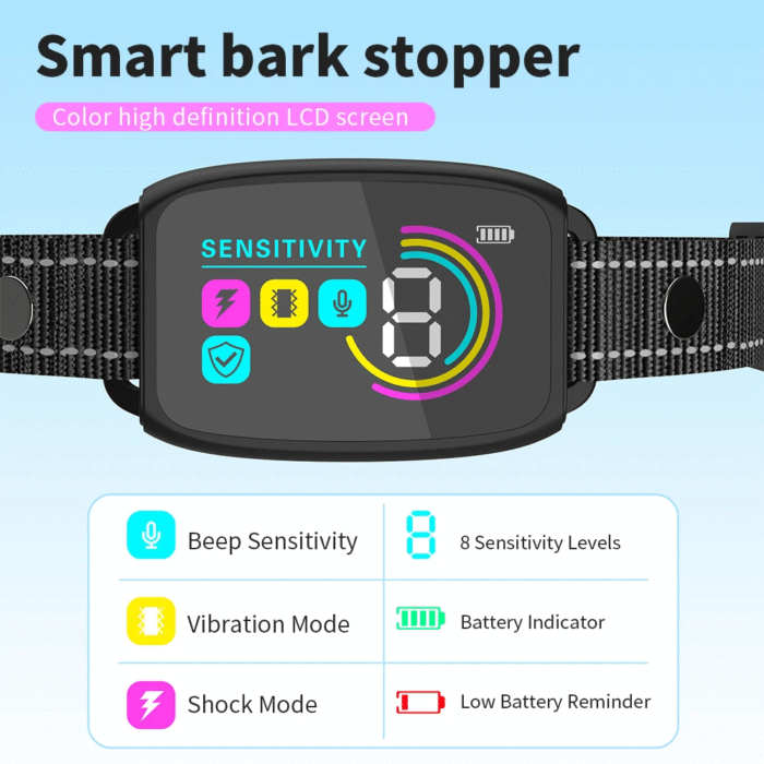 Smart Anti-Bark Dog Collar – Rechargeable, Waterproof, Digital Display - Image 5