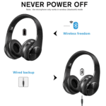 LUXMO Over-Ear Bluetooth Headphones – Wireless Noise-Cancelling Foldable Headset with Mic - Image 5