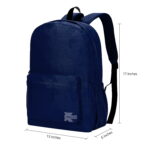 Unisex 18" School Backpack – Lightweight, Water-Resistant, Durable Daypack (Navy) - Image 4