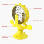 Interactive Cat Food Puzzle Toy – Windmill Turntable Feeder with Suction Cup - Image 4