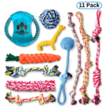 11-Pack Dog Rope Toys – Teething Toys for Small & Medium Dogs