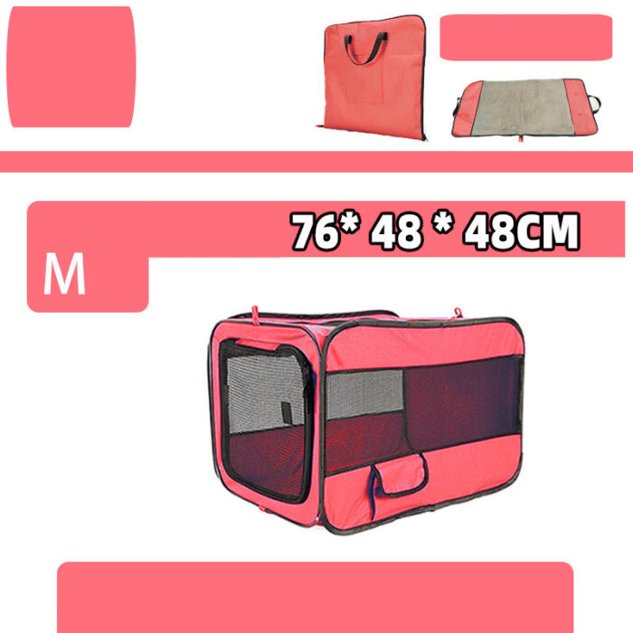 Portable Pet Travel Carrier Bag – Foldable with Safety Zippers - Image 7
