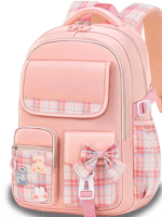 Girls 30L School Backpack – Waterproof Bookbag for Kids & Teens, Pink - Image 2