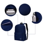 Unisex 18" School Backpack – Lightweight, Water-Resistant, Durable Daypack (Navy) - Image 6