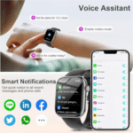 Bluetooth Smart Watch – Call & Message Support for Android & iOS (Black) - Image 3