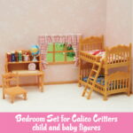 Children'S Bedroom Set, Dollhouse Furniture and Accessories - Image 3