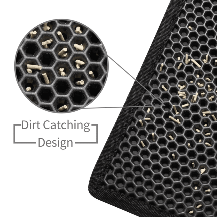 Kitty Cat Litter Mat – Double Layer Honeycomb, Waterproof, Non-Slip, Washable - Image 7